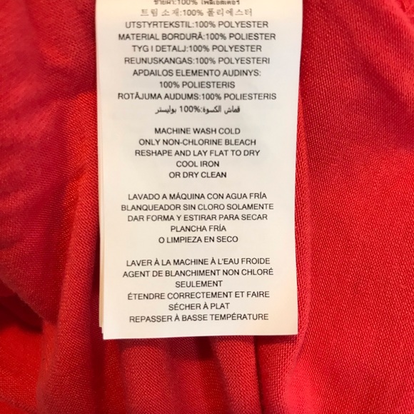 Michael Kors Orange Chiffon Ruffle T-shirt Blouse Medium M - Picture 9 of 10